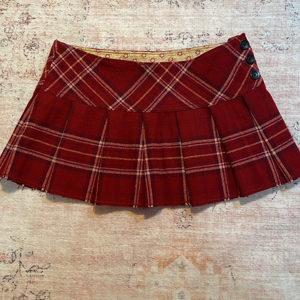 Rare!!Y2K Vintage Abercrombie micro mini wool blend skirt academia, school girl - Picture 1 of 7